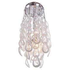 Cascading 44" Giogali Chandelier by Angelo Mangiarotti, Murano Glass, 1960s