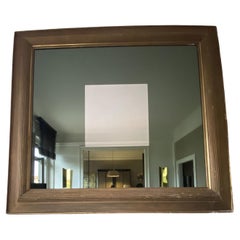 Postmodernes Rauchglas, Italien, 1960  Spiegel mit goldenem Holzrahmen