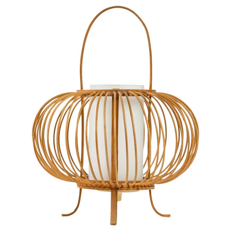 1960 Japanese Bamboo Table Lamp For Sale at 1stDibs