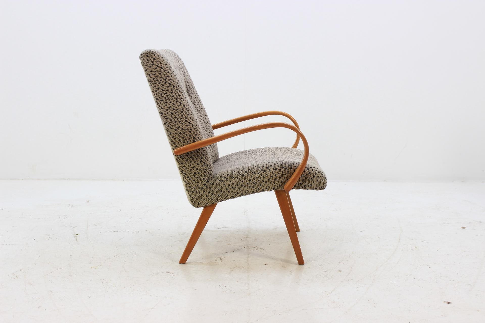 1960 Jitona Bentwood Lounge Chair In Good Condition In Praha, CZ