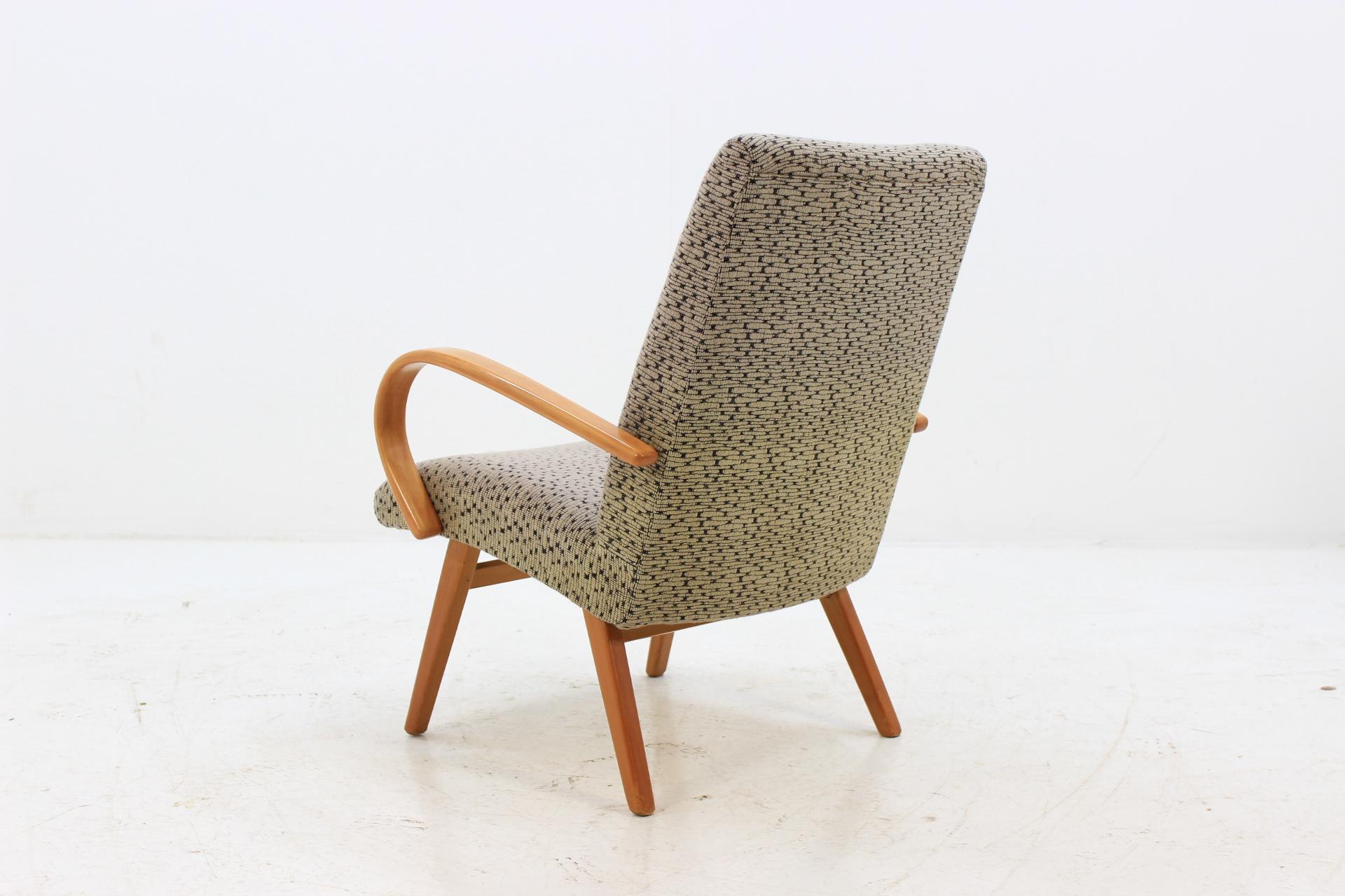 Fabric 1960 Jitona Bentwood Lounge Chair