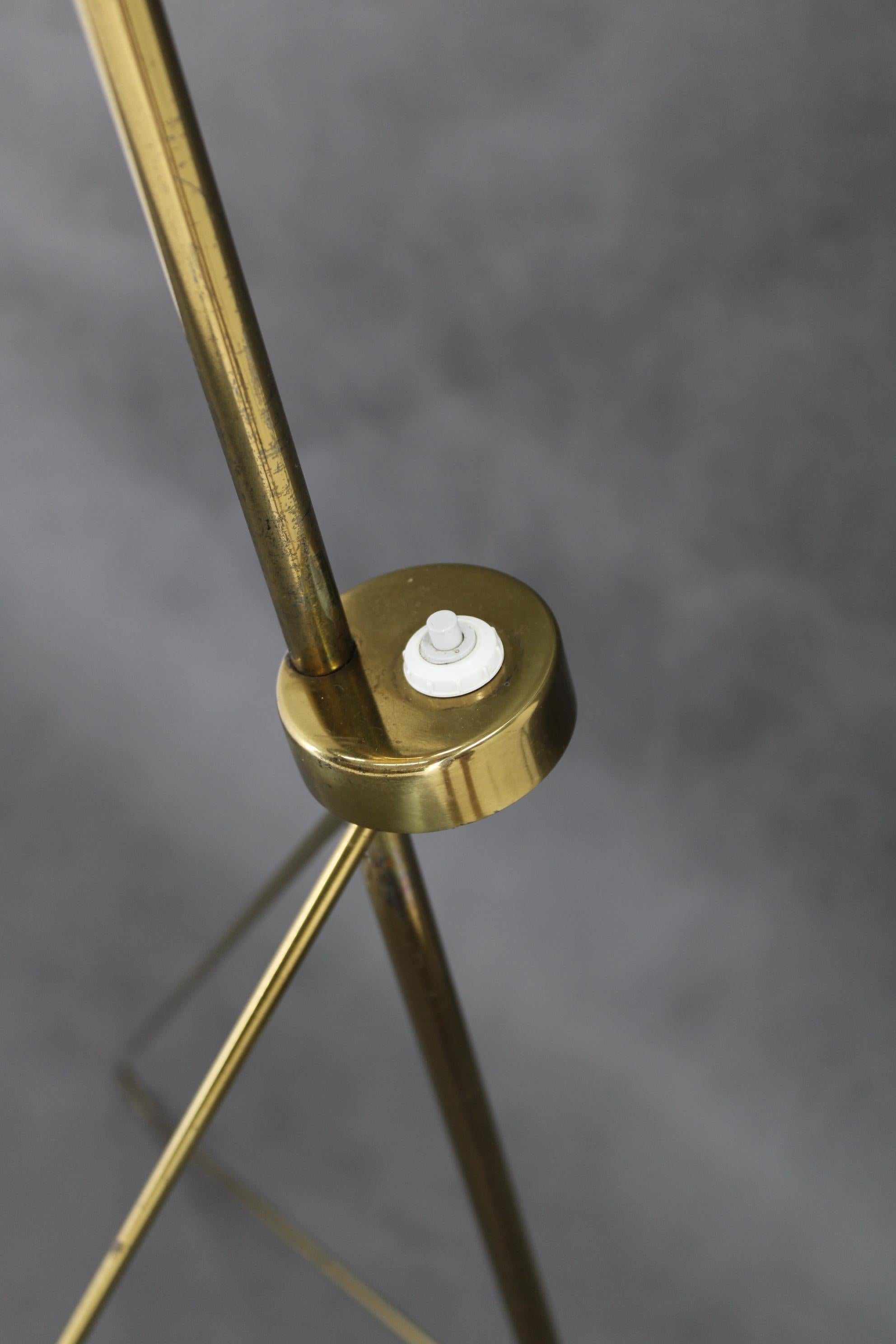 1960 Josef Hůrka Brass Floor Lamp 