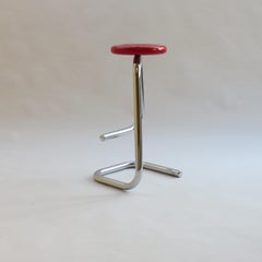 1960 K700 Red Chrome Paperclip Bar Stool Hugh Hamilton Philip Salmon Canada