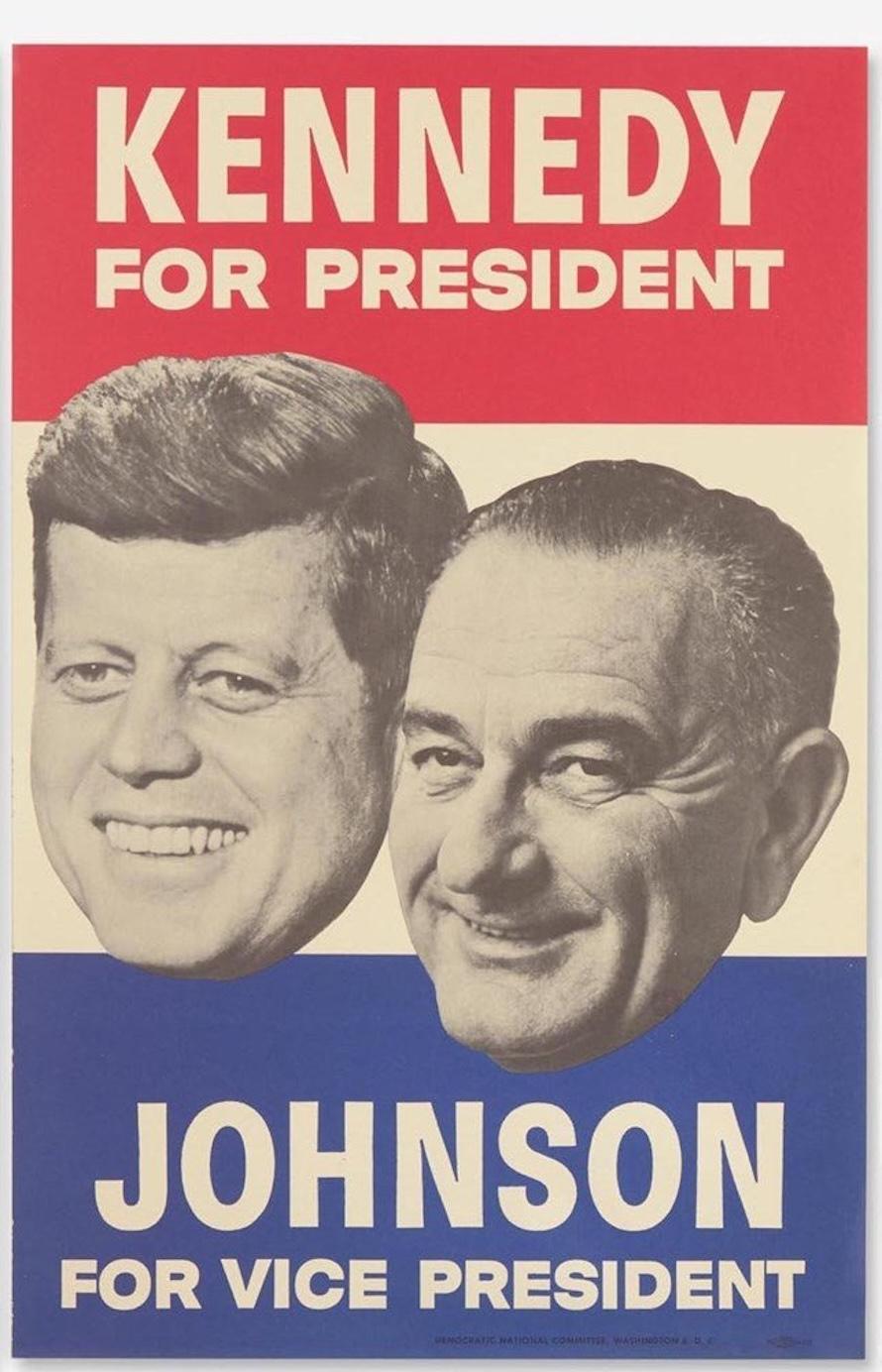 Mid-Century Modern 1960ennedy for President. Johnson pour la vice-présidence