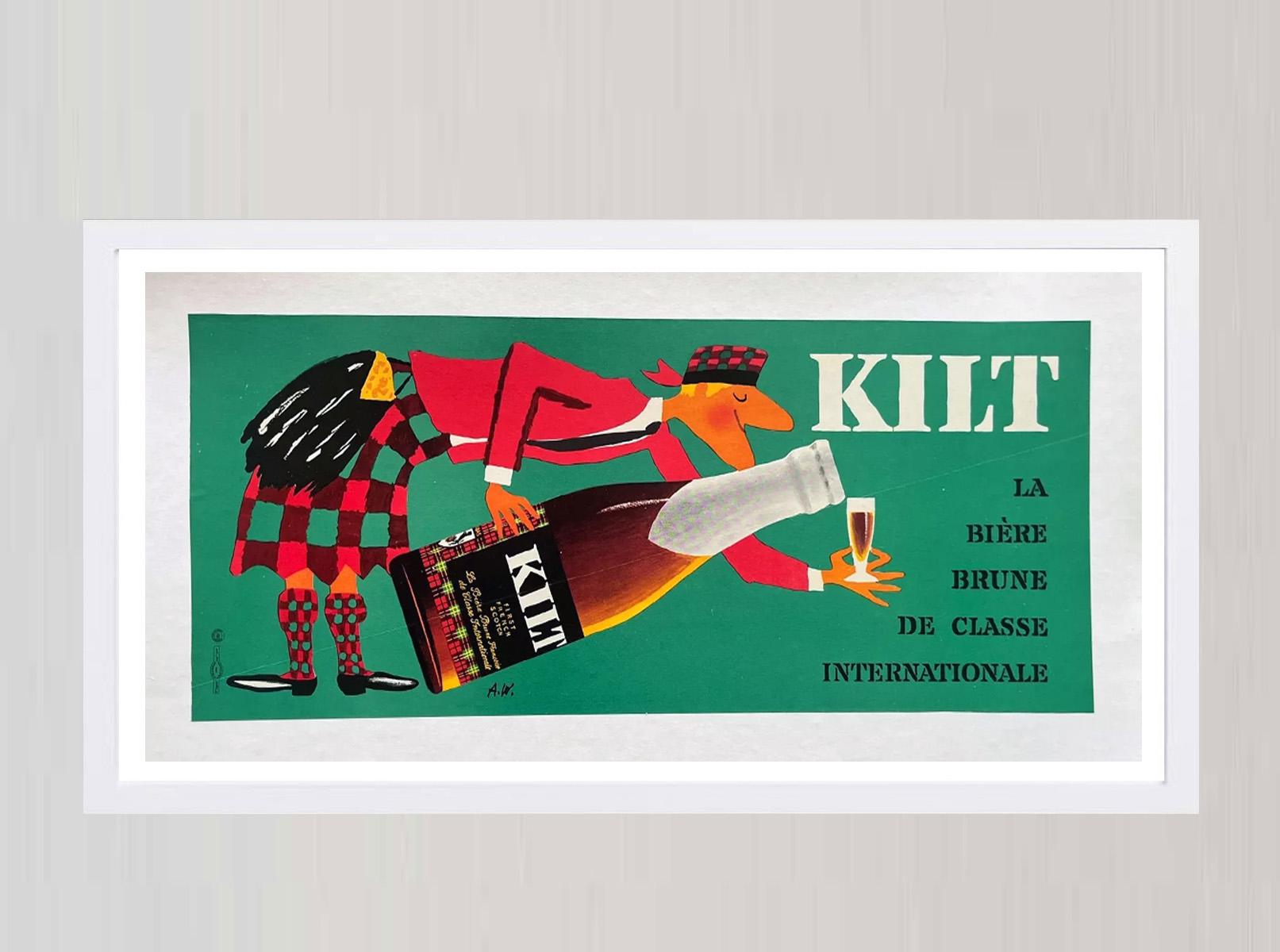 1960 Kilt Beer Original Vintage Poster Bon état - En vente à Winchester, GB