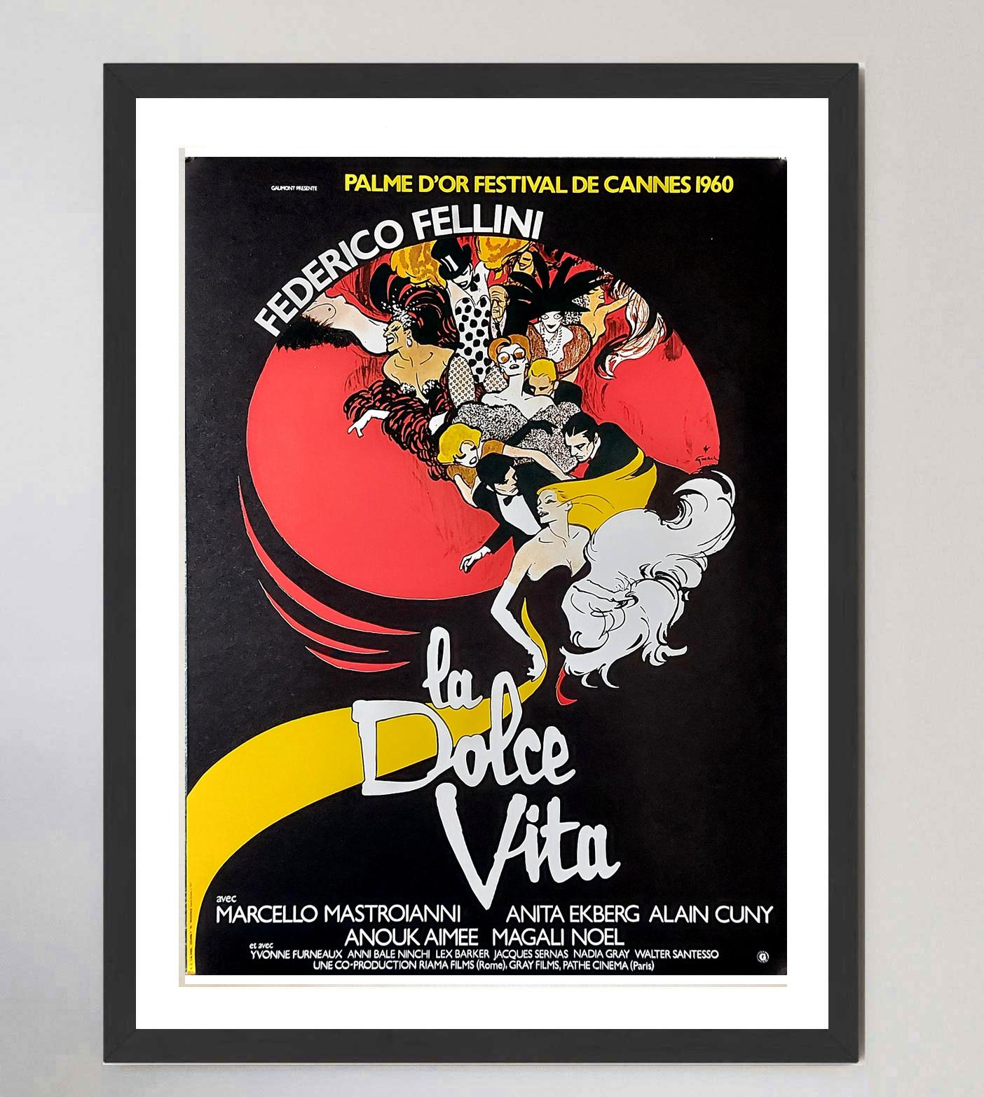 Milieu du XXe siècle Affiche vintage originale La Dolce Vita, 1960 en vente