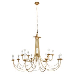 Vintage 1960 Large 16-light chandelier by Maison Roche