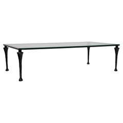 1960 Large wrought iron coffee table by Maison Roche