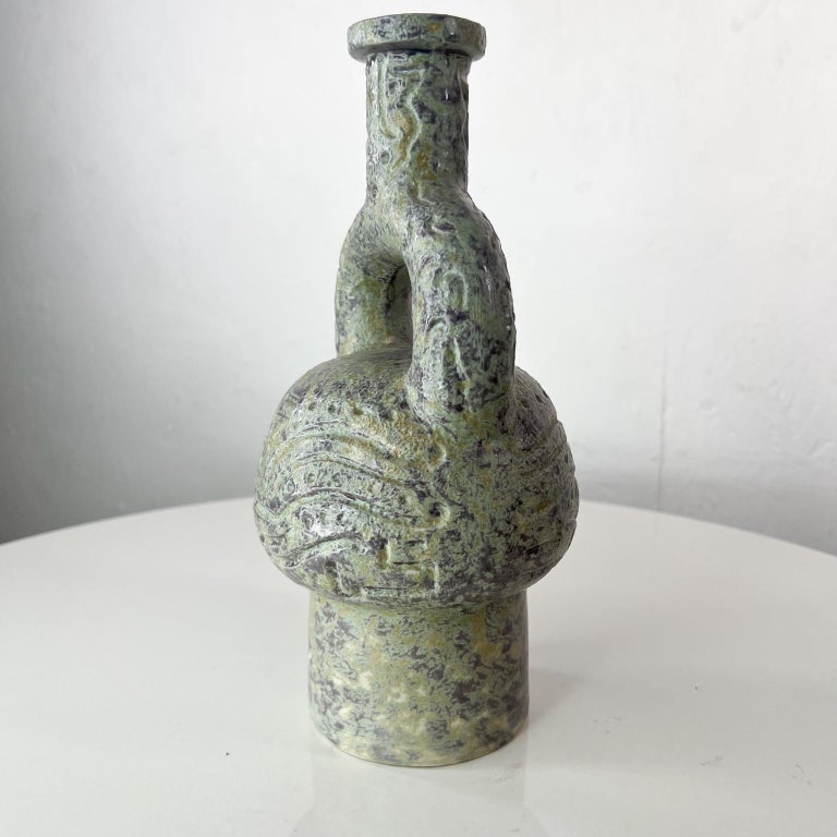 1960 M H Strikow Vintage Pottery Art Porcelain Handcrafted Decanter Los