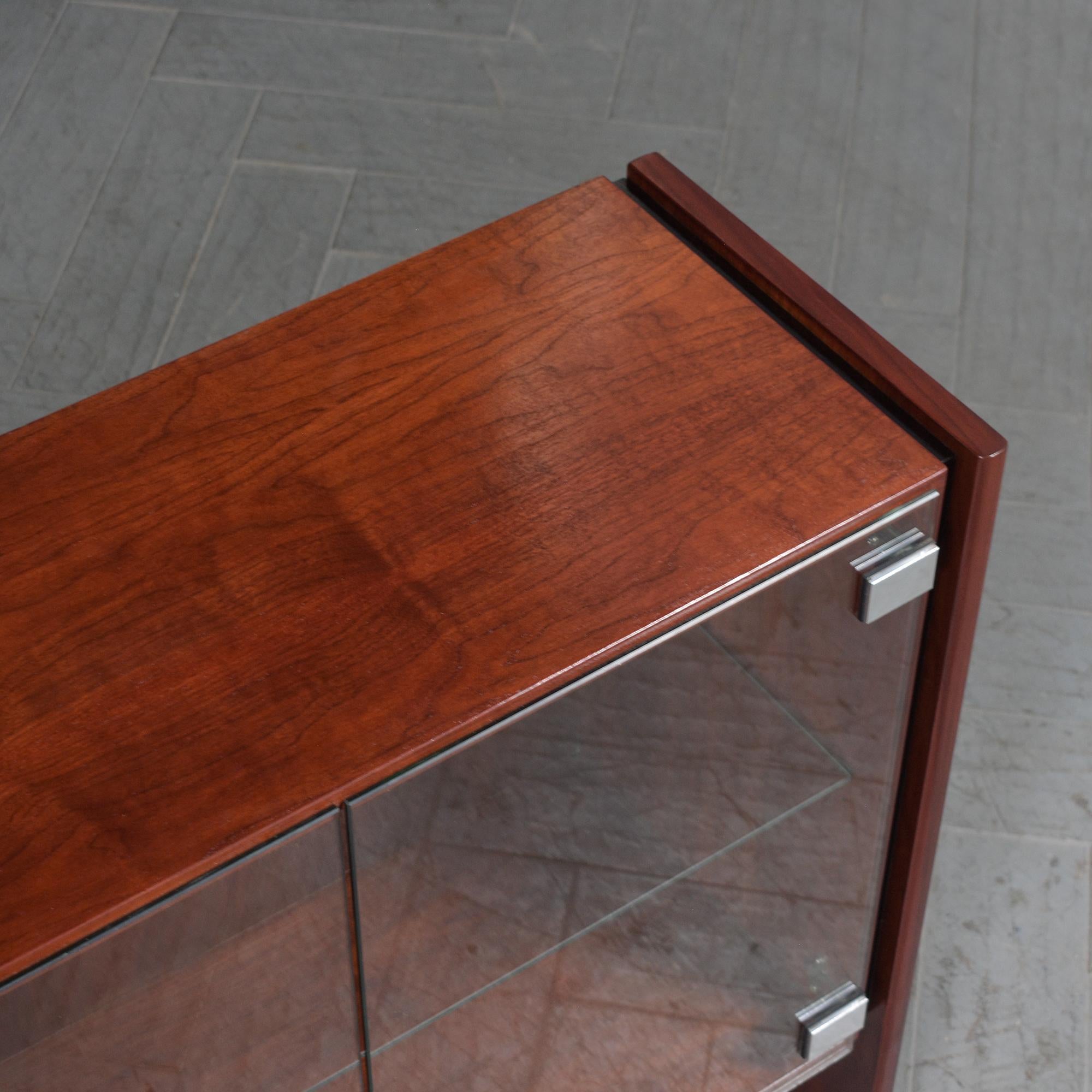 Restored 1960s Mahogany Cabinet: Mid-Century Elegance with Modern Flair For Sale 3