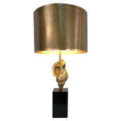 1960 Maison Charles Bronze Shell Design Table lamp