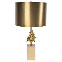 1970 Maison Charles “Coquillage” lamp in gilt bronze