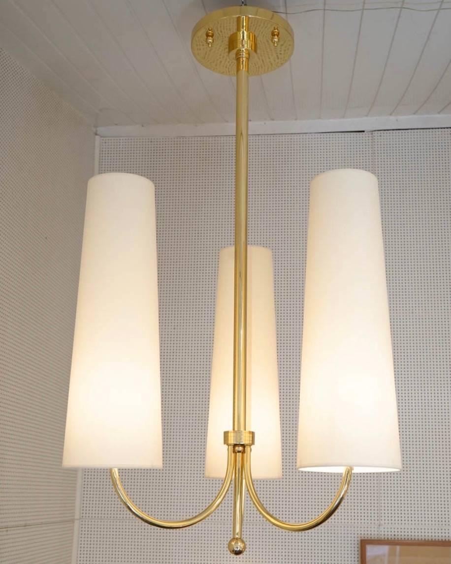 1960 Maison Honore Large Pair of Maison Honore Brass Sconces In Excellent Condition In Saint-Ouen, FR