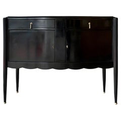 1960 Maison Jansen Art-Déco large curved chest of drawers