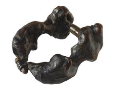1960 Maniglia Scultura Organica per porta a spinta, Arte Astratta Bronzo