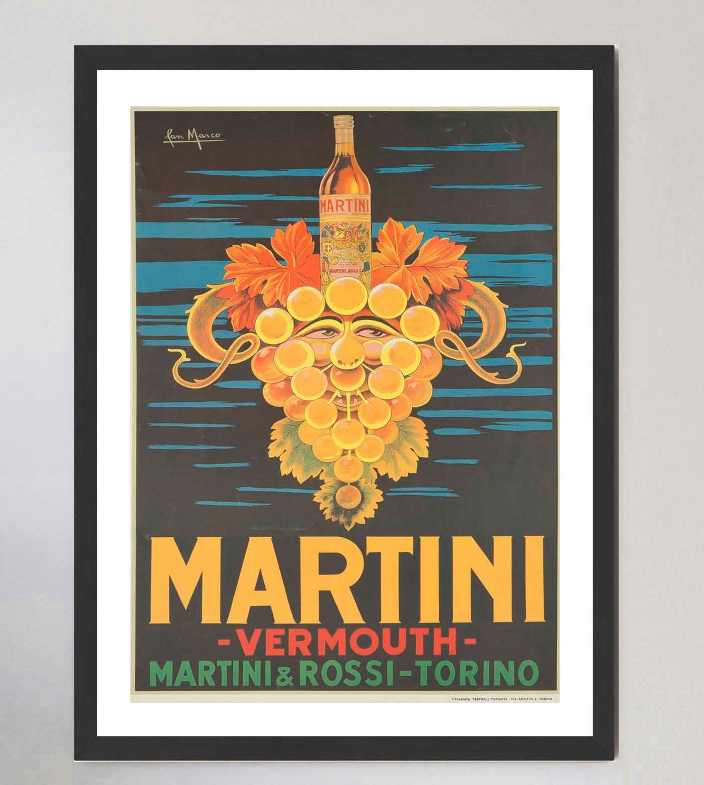 Italian 1960 Martini Vermouth Original Vintage Poster For Sale