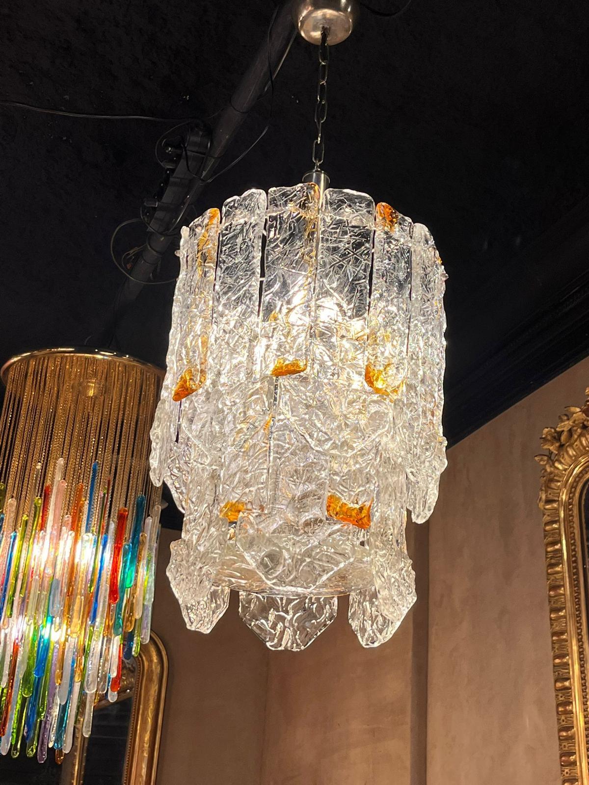 Mid-Century Modern 1960 Mazzega chandelier Italy For Sale