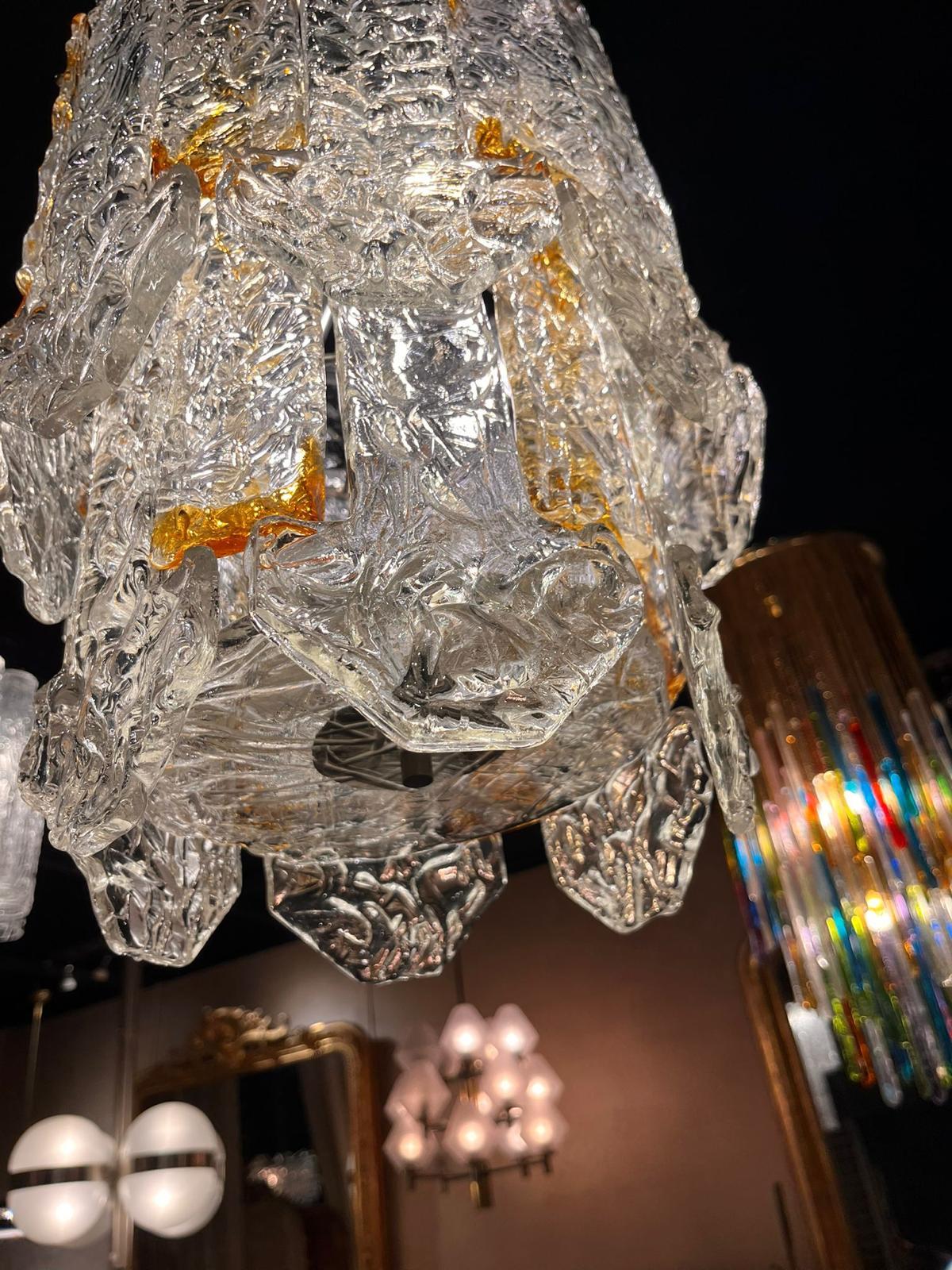 1960 Mazzega chandelier Italy In Good Condition For Sale In SAINT-OUEN-SUR-SEINE, FR