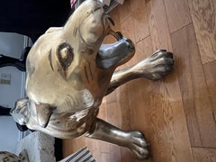 1960, Mid-Century Modern Japanese Life Size Brass Panther