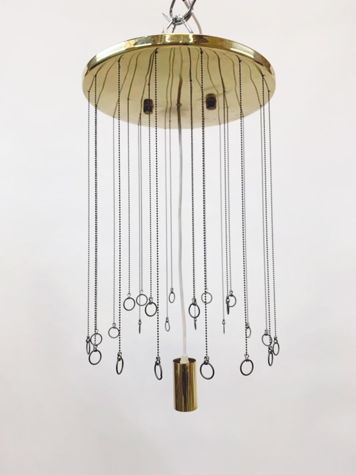 Cascading Spiral Chandelier Murano Glass & Brass in the manner of Mazzega, 1960s For Sale 8