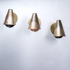 1960 Mid century pivoting brass Wall Sconces