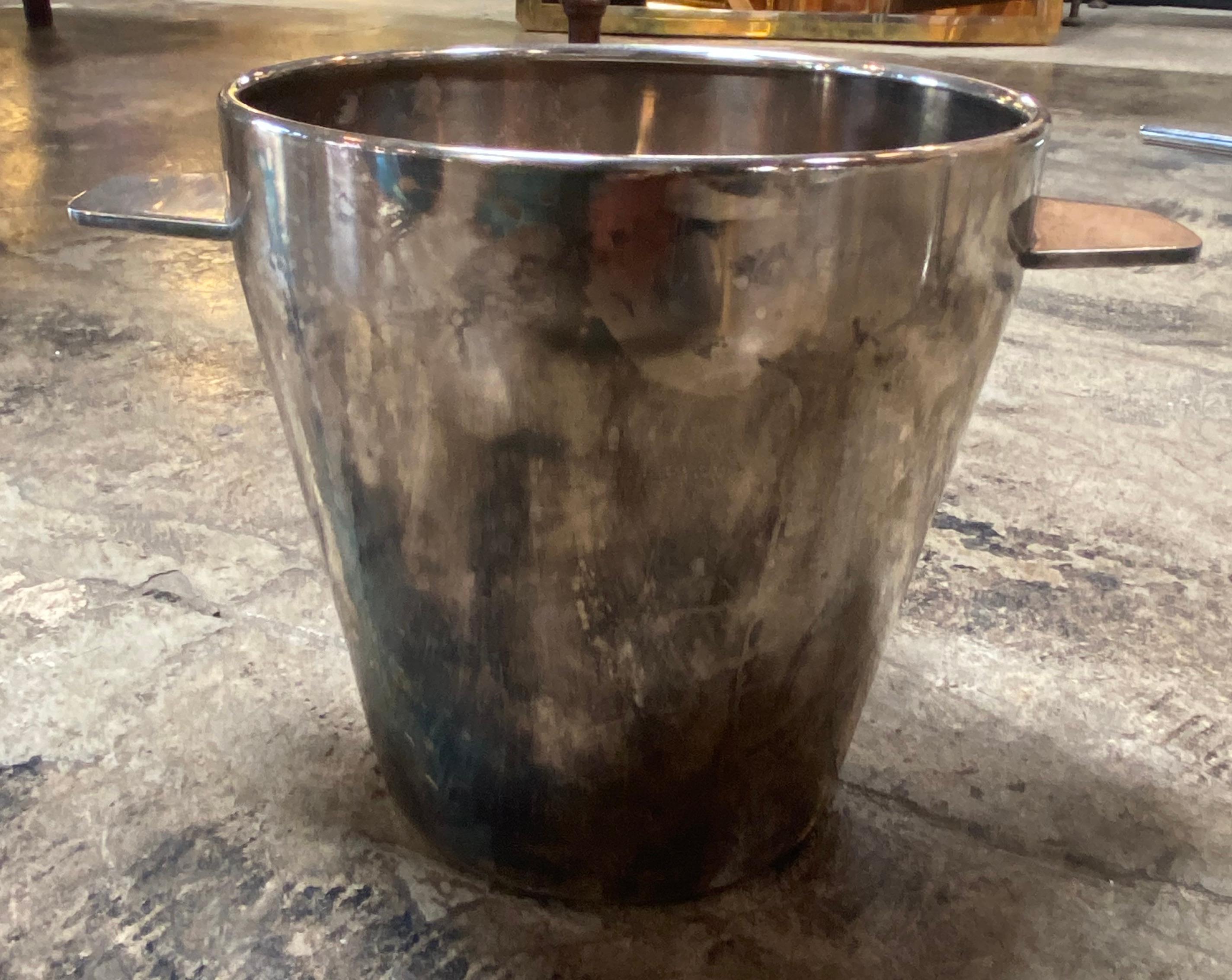 Mid-Century Modern 1960 Mid Century Silver Plated Vase For Sale
