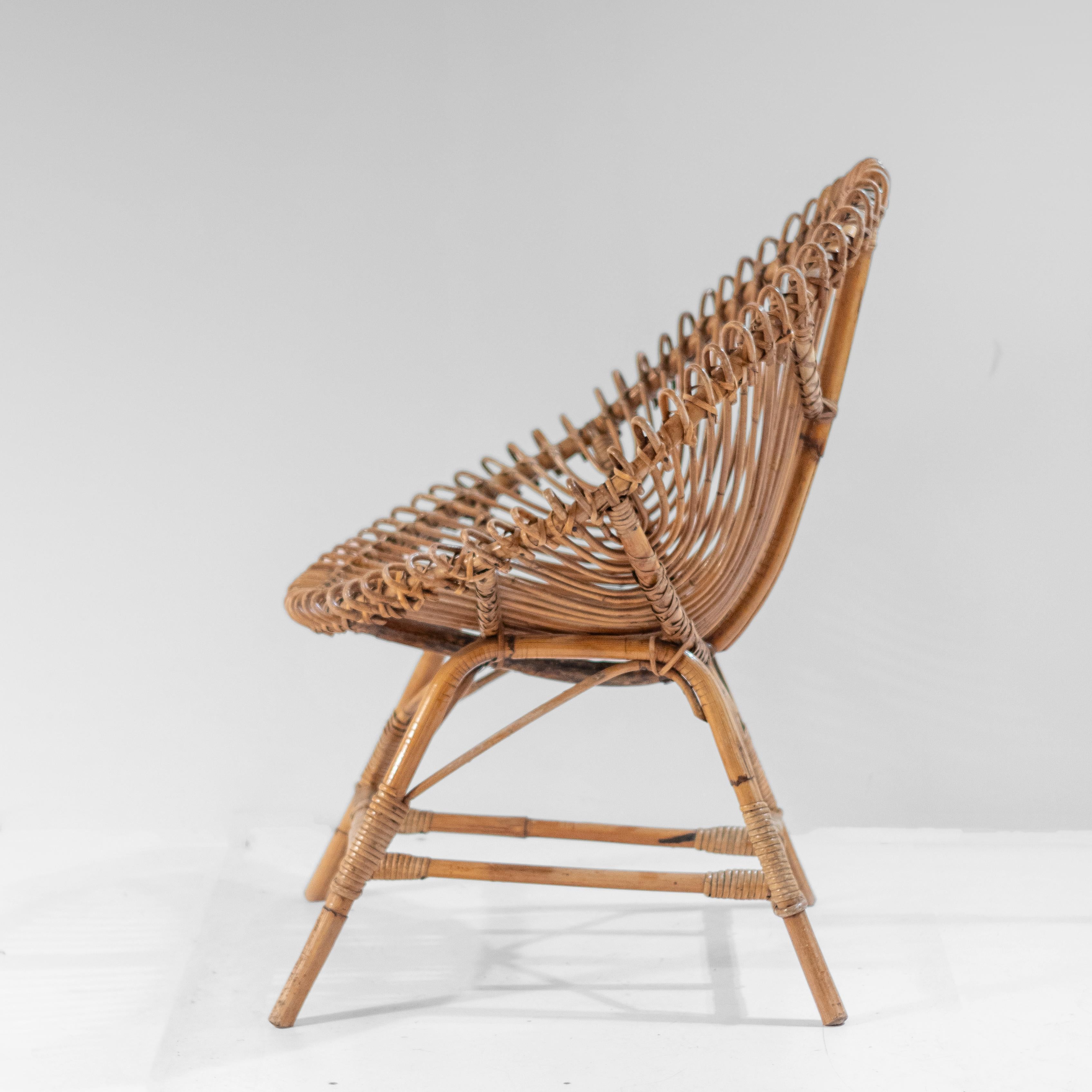 1960 Midcentury Modern Italian Bamboo Lounge Set en vente 5