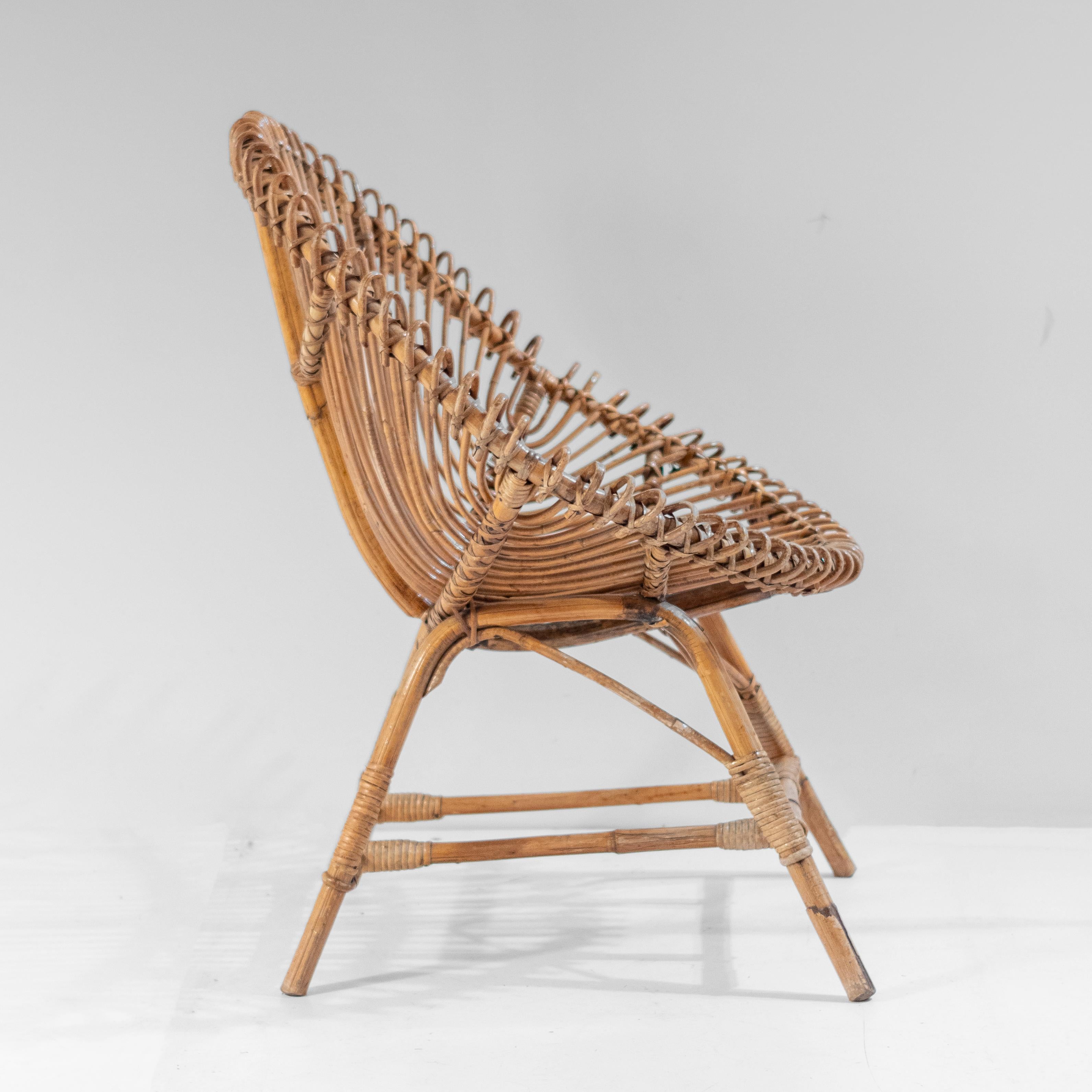 1960 Midcentury Modern Italian Bamboo Lounge Set en vente 6