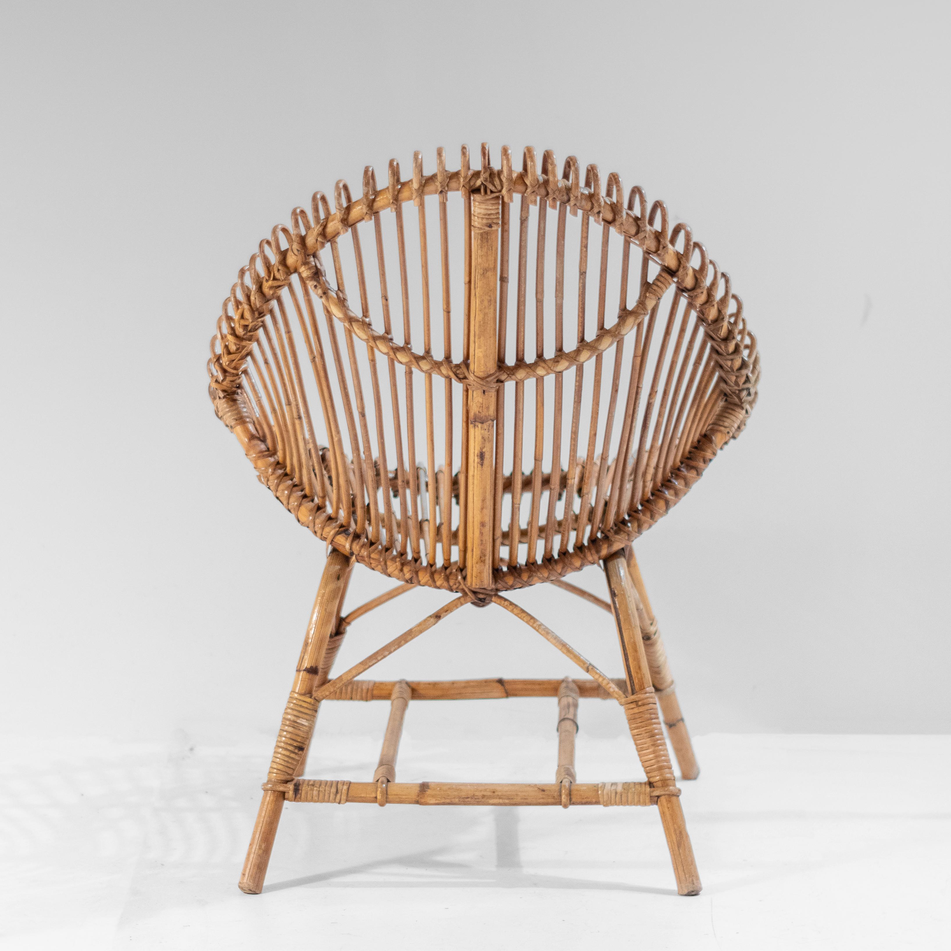 1960 Midcentury Modern Italian Bamboo Lounge Set en vente 8