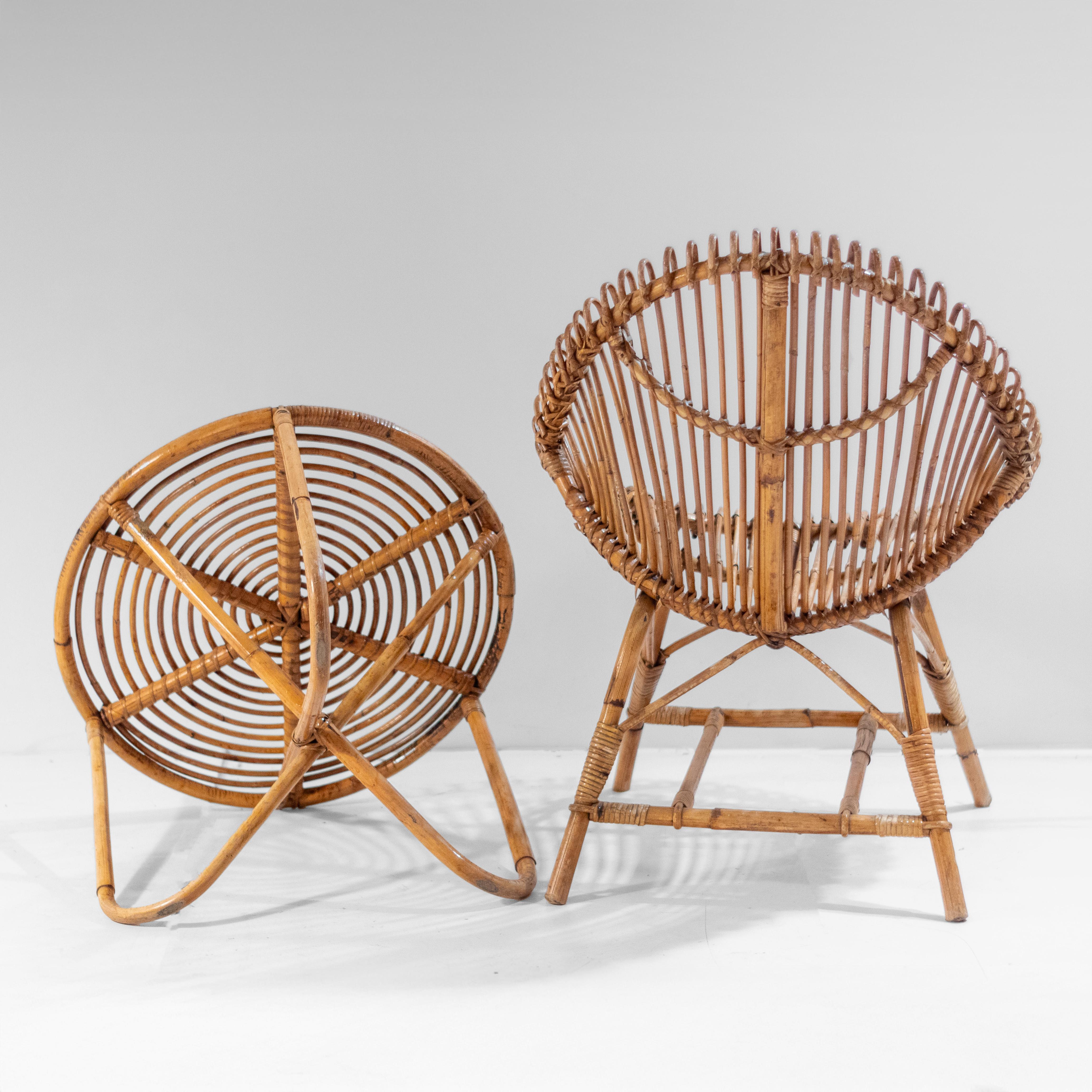 Mid-Century Modern 1960 Midcentury Modern Italian Bamboo Lounge Set en vente