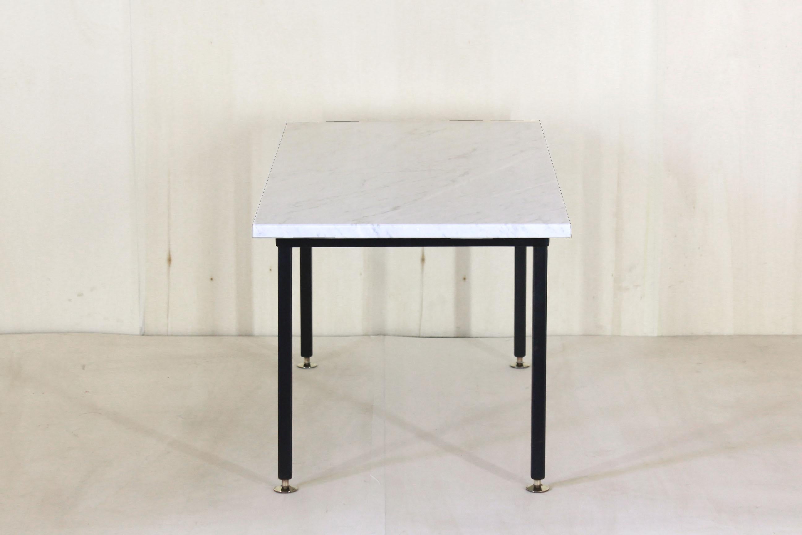 Mid-Century Modern 1960 Vintage Coffee Table with Carrara Marble Top