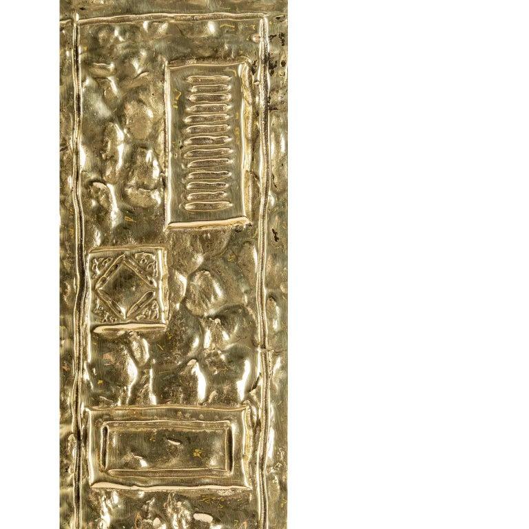 1960 Mirror Signed by Angelo Brotto in Gilt Bronze In Excellent Condition In Saint-Ouen, FR