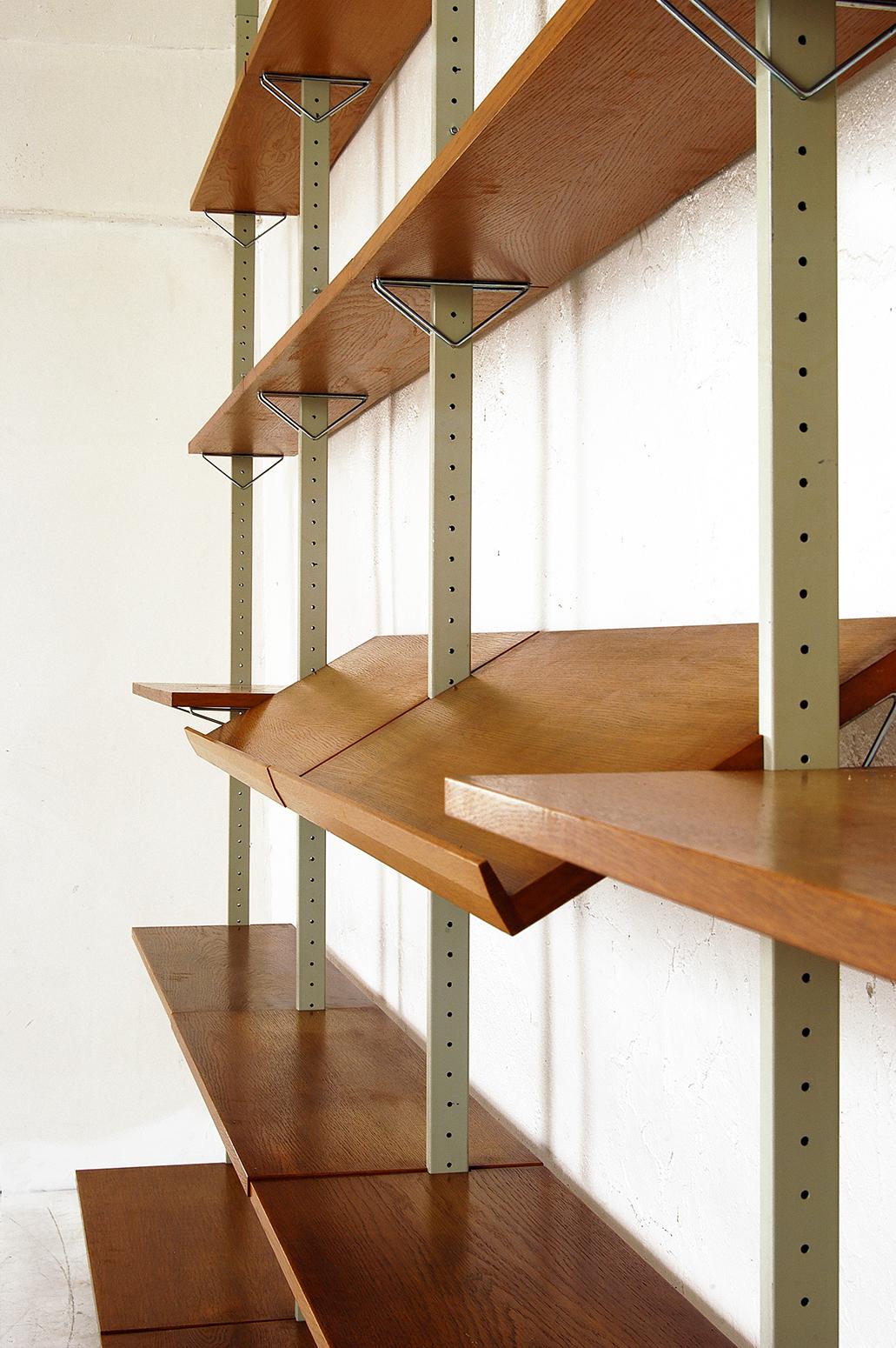 1960 Modular by Olof Pira String Shelving System Room Divider Wall Unit Library 1