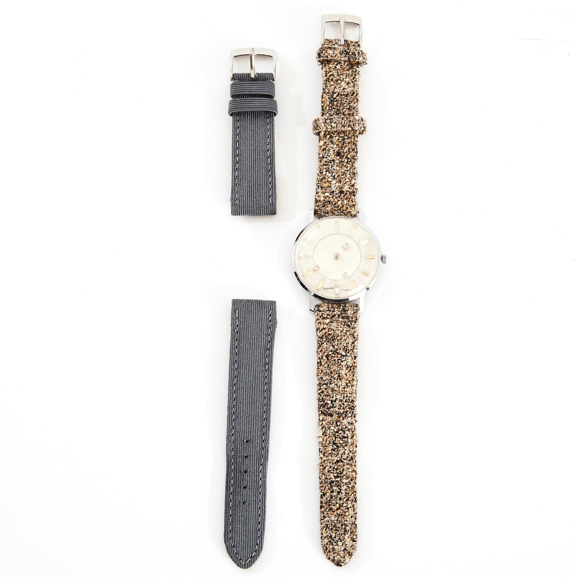 1960 Montre Mystérieuse style Vacheron Constantin Steel Diamonds Watch Bon état - En vente à PARIS, FR