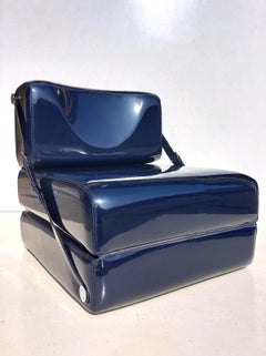 1960 "Multi Soft" Ueli & Susi Berger for Victoria Swiss Design Blue Armchair