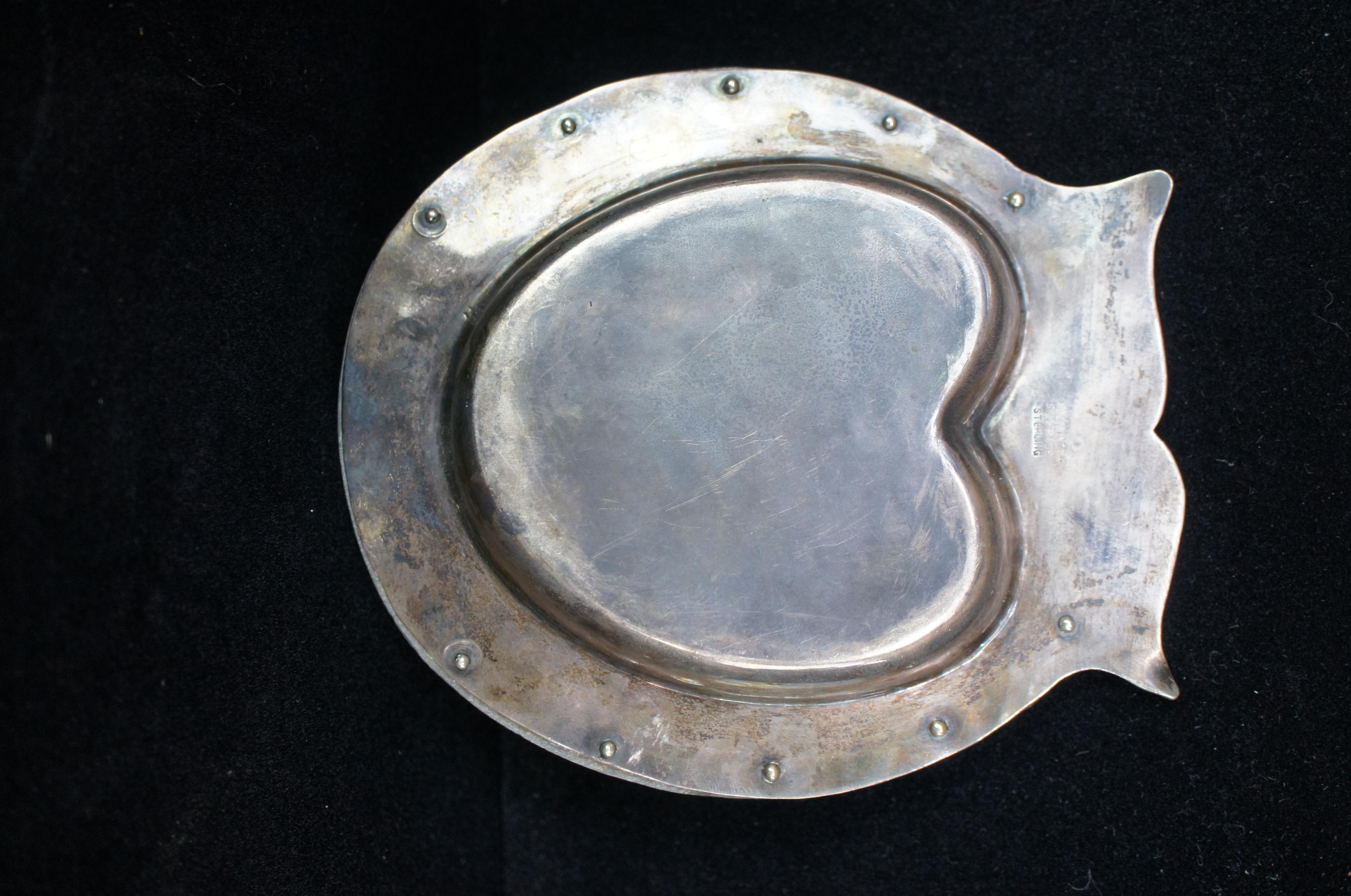 Bandeja trofeo de carreras de caballos con herradura de plata de ley especial Narragansett 1960 en Bastante bueno estado para la venta en Dayton, OH
