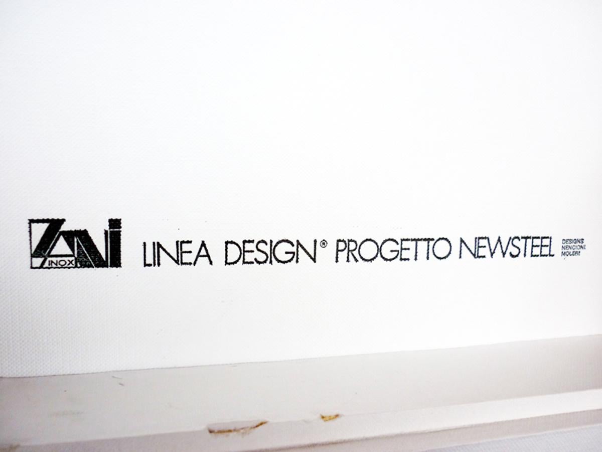 1960 Nencioni Moleri design Zani Acciaio Servizio Posate Da Tavola 75 pezzi In Excellent Condition For Sale In Brescia, IT