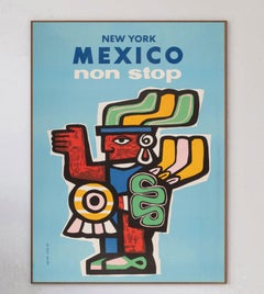 1960 New York, Mexico Non Stop Original Vintage Poster
