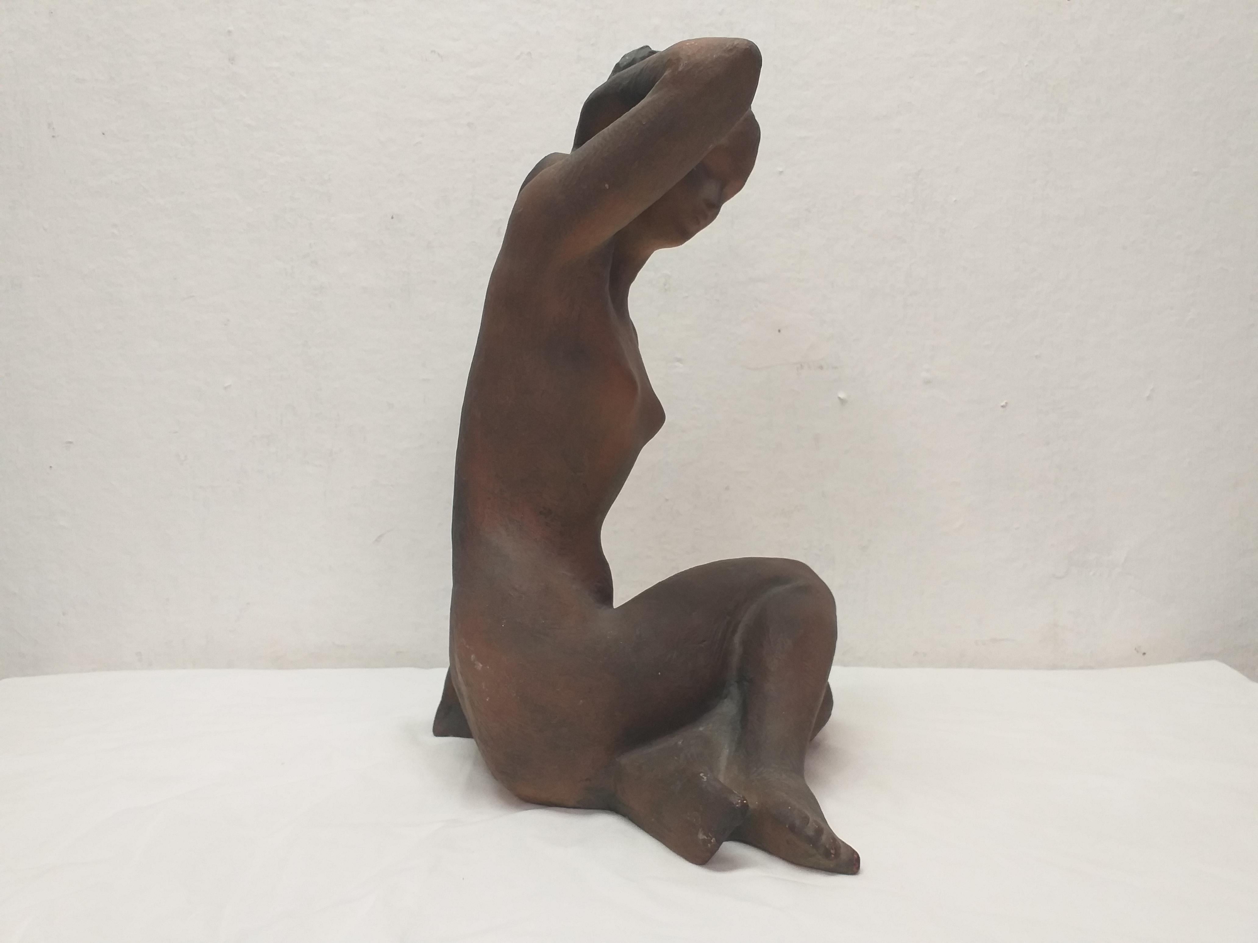 Mid-20th Century 1960 Nude Ceramic Woman by Kokrda, Czechoslovakia For Sale