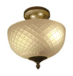Waldorf Astoria Hotel Cut Crystal Semi Flush Light Qty Available Frosted Hue