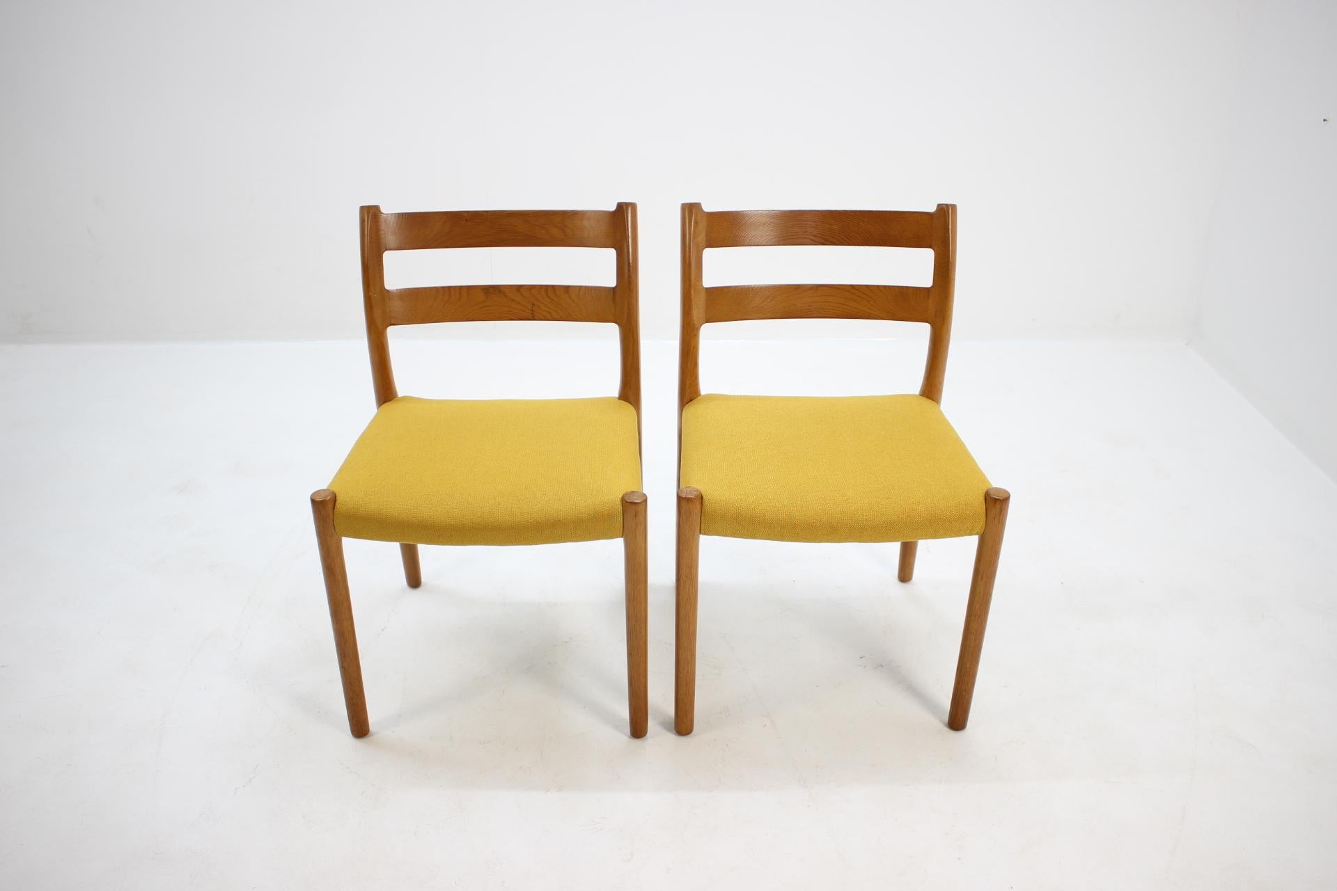 1960 Oak Dining Chairs by N.O. Møller, Set of 4 2