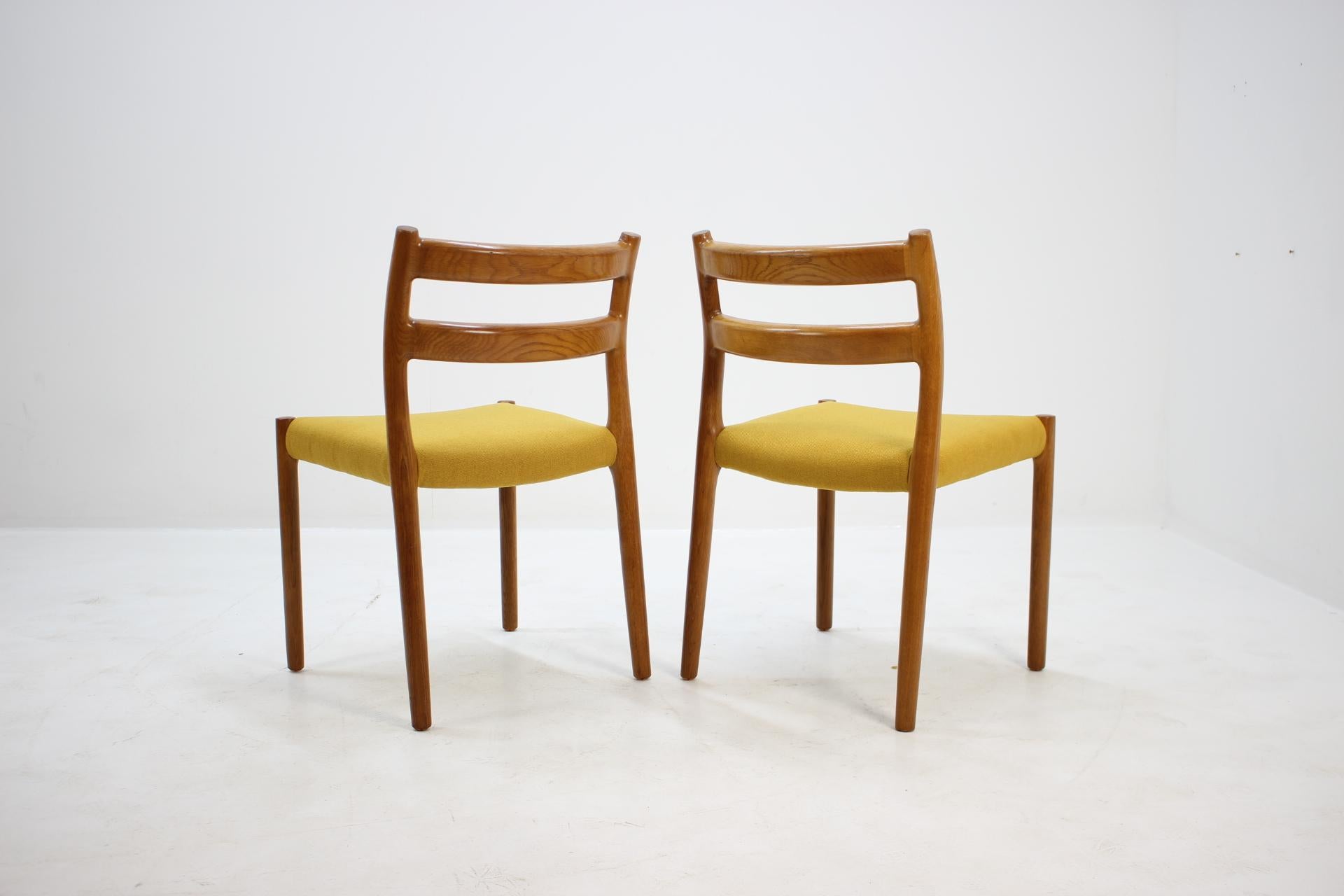 Danish 1960 Oak Dining Chairs by N.O. Møller, Set of 4