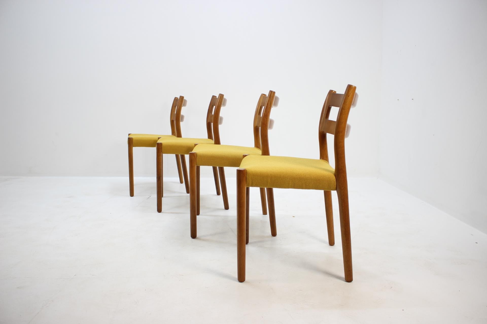 1960 Oak Dining Chairs by N.O. Møller, Set of 4 1