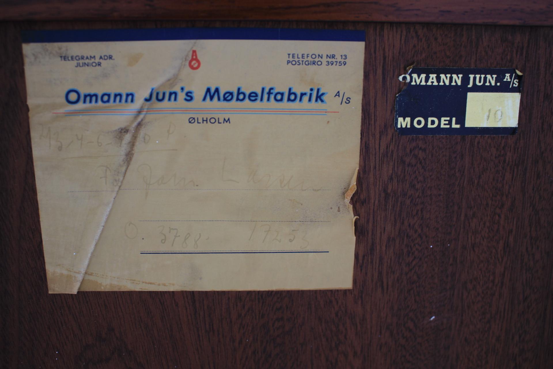 Mid-20th Century 1960 Omann Jun Palisander Glass Bookcase