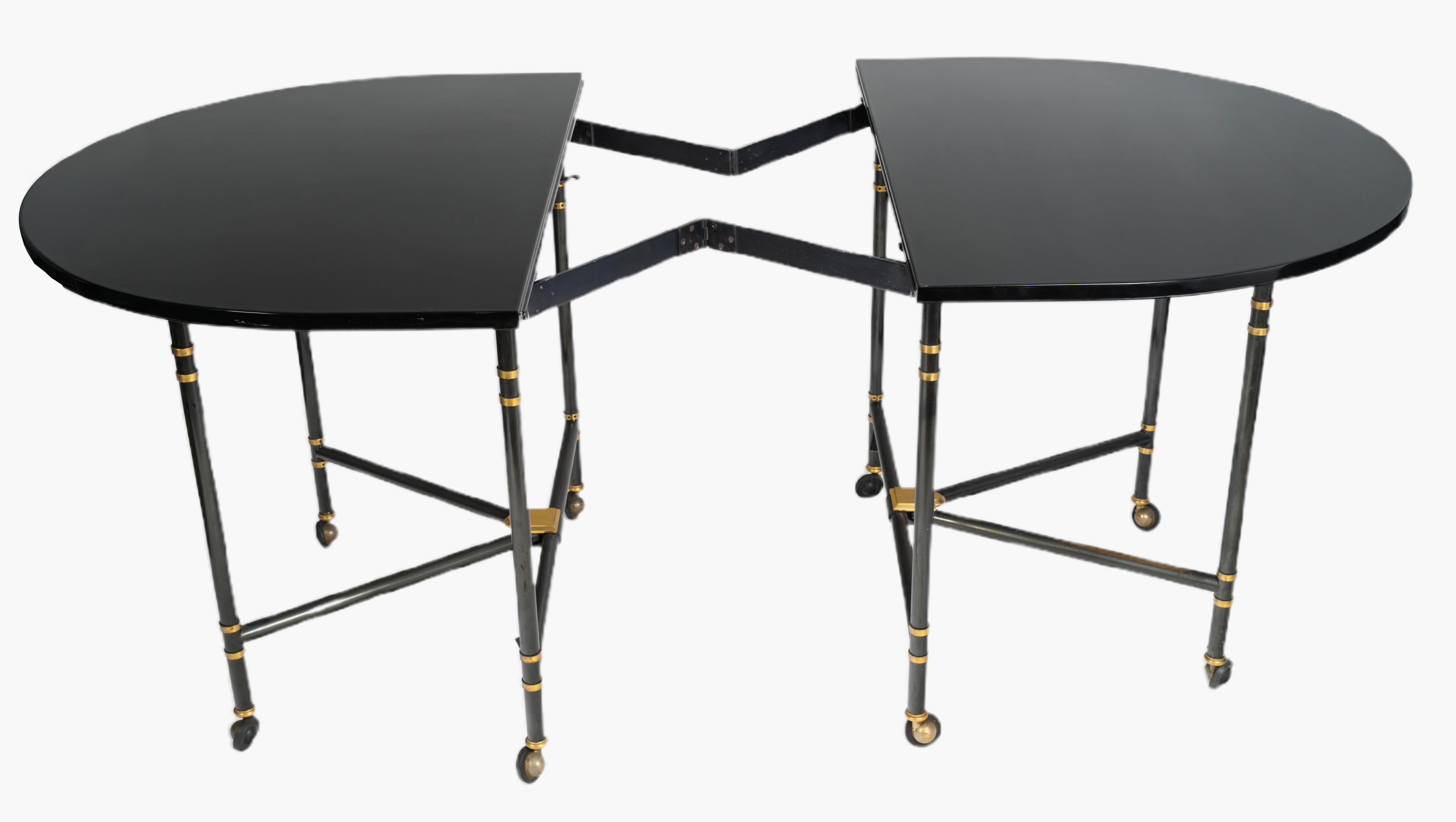 Français 1960 Table à rallonge ovale, modèle Royale, pièce emblématique de la Maison Jansen France en vente