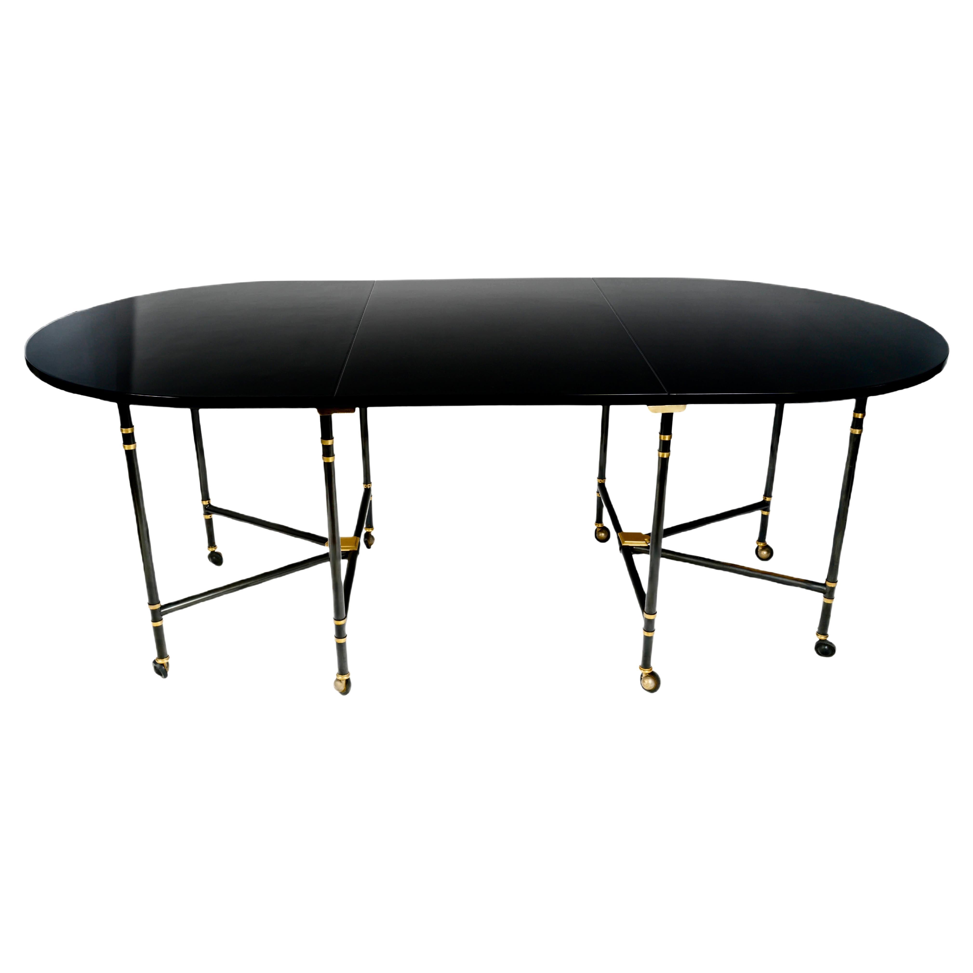 1960 Table à rallonge ovale, modèle Royale, pièce emblématique de la Maison Jansen France en vente