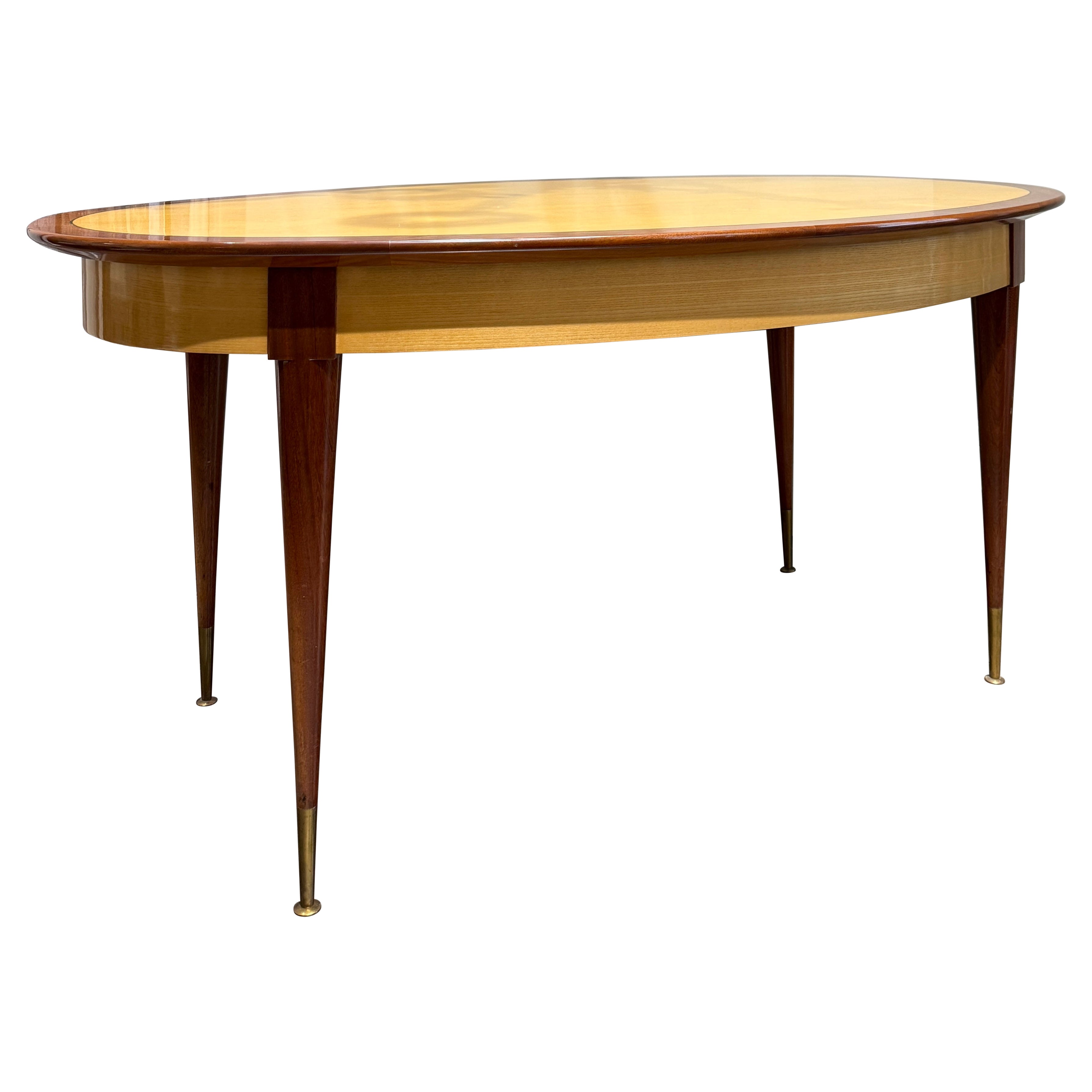 Mesa italiana ovalada de 1960