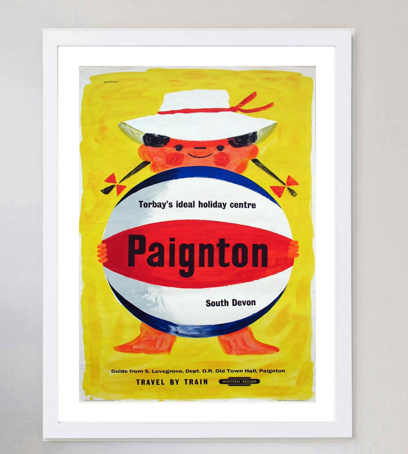 1960 Paignton - Britische Eisenbahnen Original Vintage Poster (Mitte des 20. Jahrhunderts) im Angebot