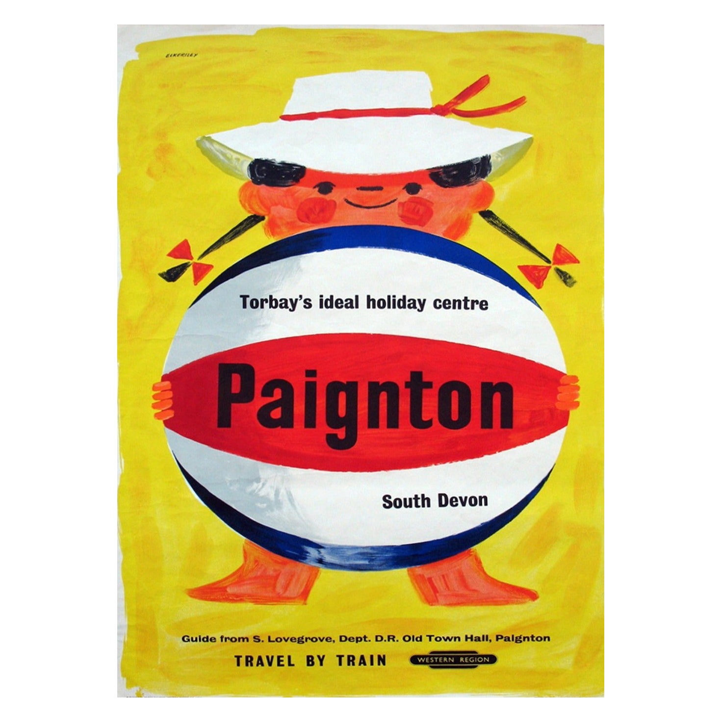 1960 Paignton - British Railways Cartel original de época