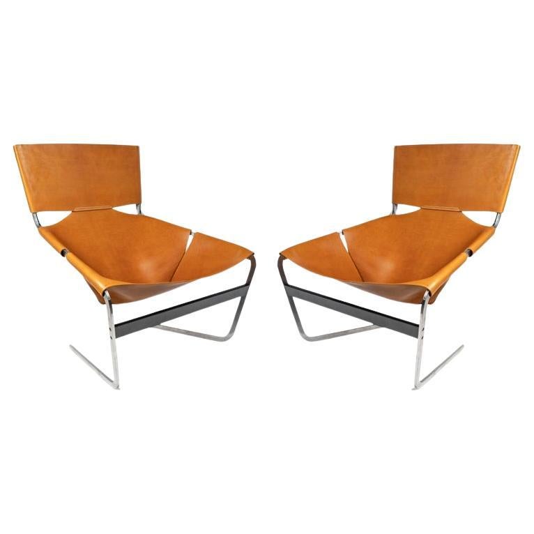 1960 Pair of Armchairs by Pierre Paulin model F444 for Artiflort For Sale